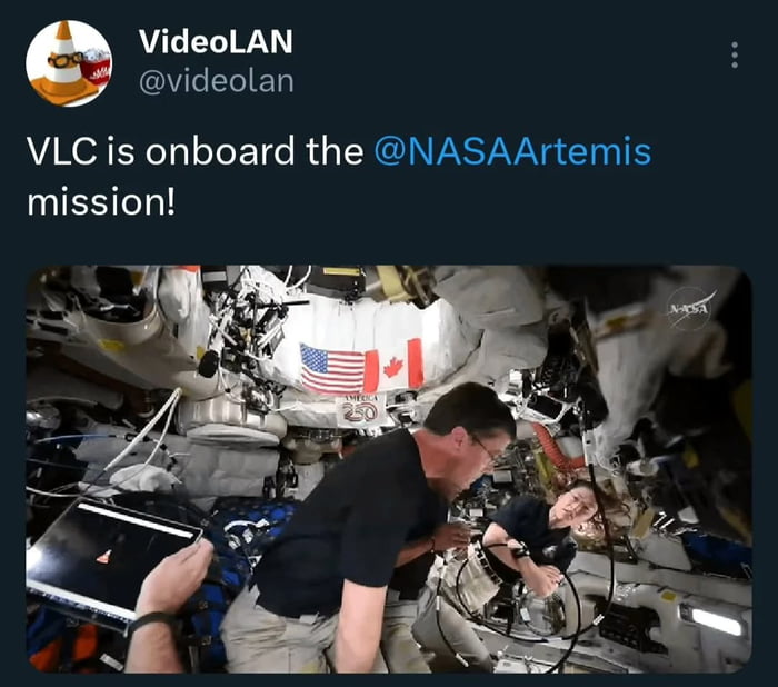 VLC cone spotted in space, mission accomplished