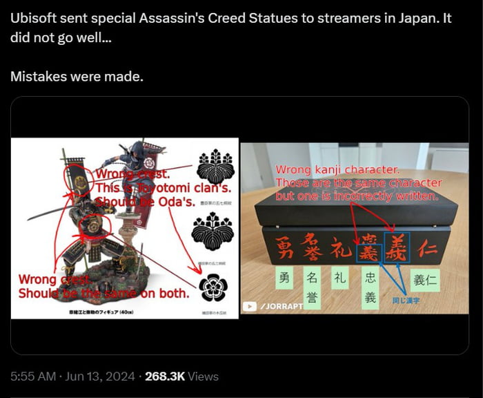 Assassins Creed Shadows hired illiterate consultants