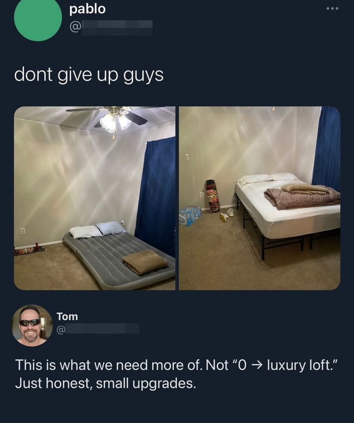 Love seeing honest, small upgrades