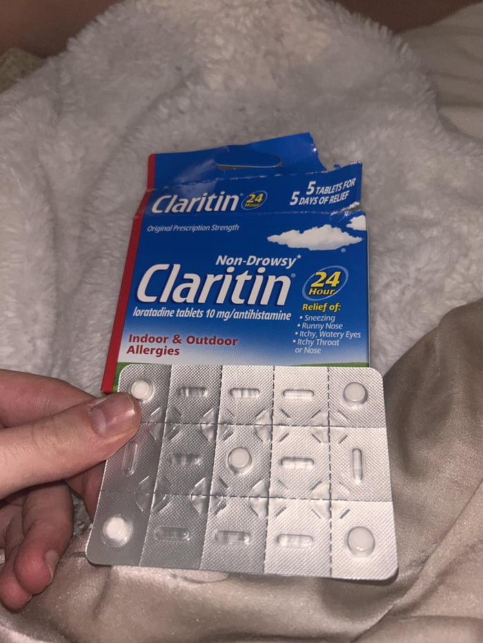 That’s a lot of packaging for 5 tiny allergy pills