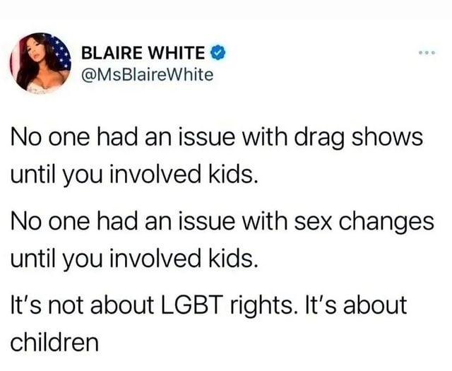 Blair White is a Transgender who gets it