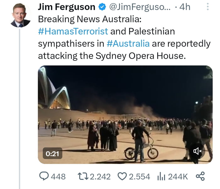 HAMAS SUPPORTERS ATTACK SYDNEY OPERA HOUSE
