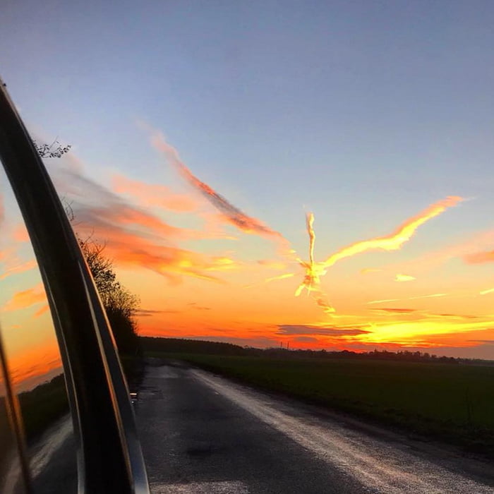 The sky looks like a giant Moltres