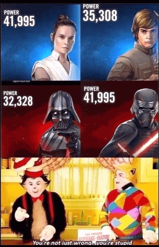 Bro, You are entirely different level of Stupid to think that Rey and Kylo is more powerful than Darth Vader