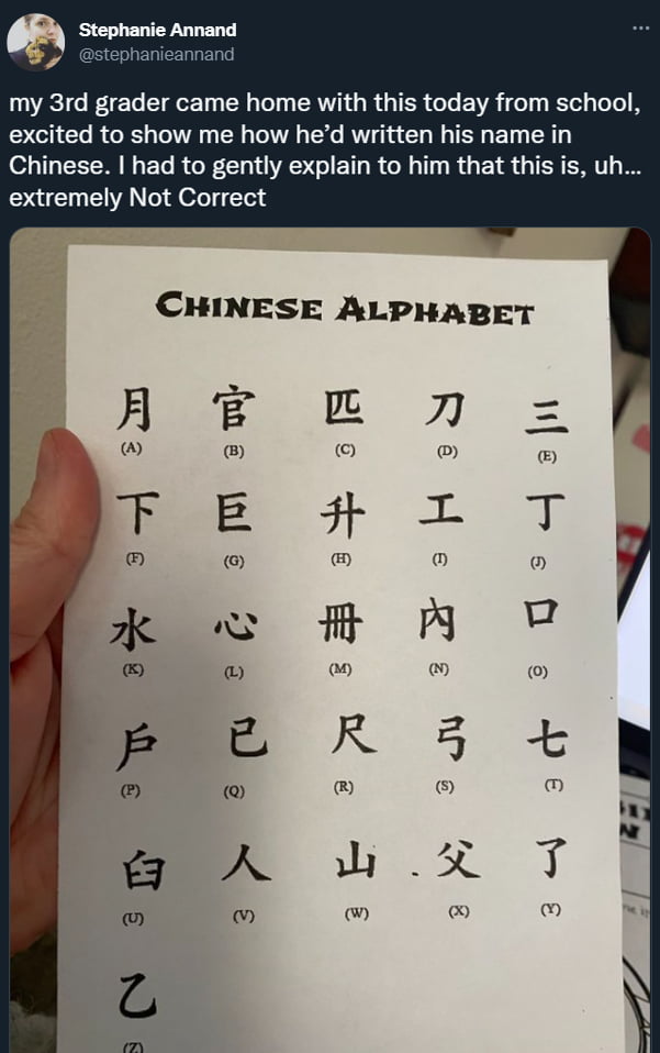 It’s “Chinese” kids!