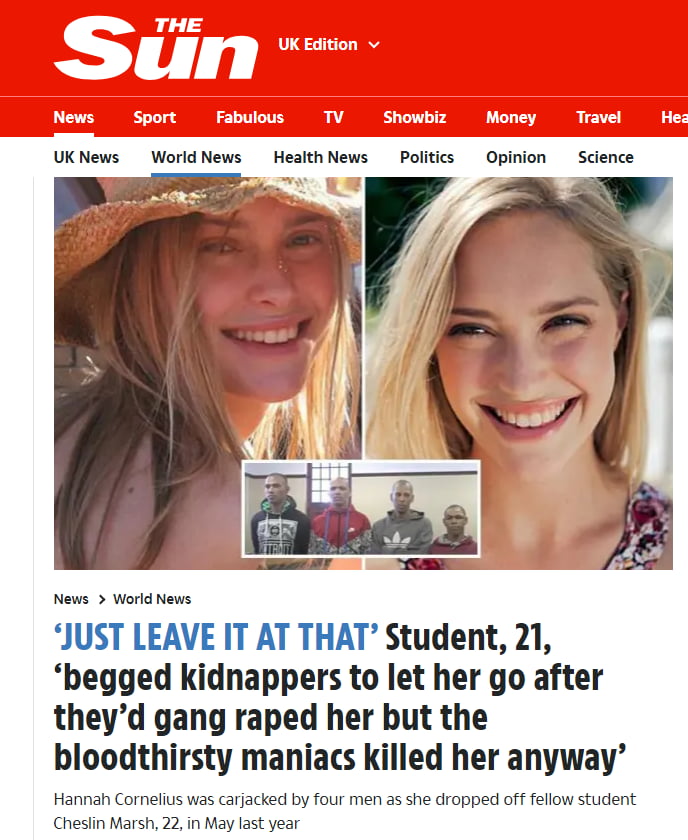 They were laughing and joking in the court. That's south africa for you