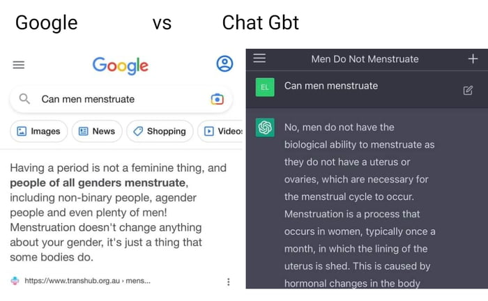 Google vs Chatgpt
