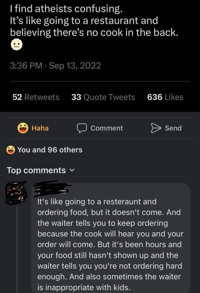 God is a chef apparently.