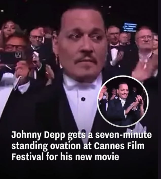Johnny Depp gets a standing ovation at Cannes.