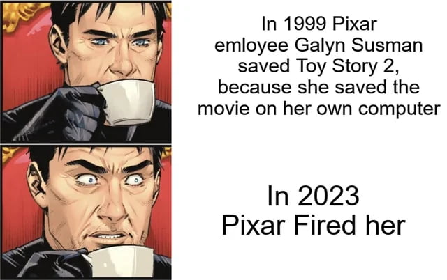 If you ever think your employer is a d!ck, remember the name Galyn Susman (she's not that sus, actual MVP woman)