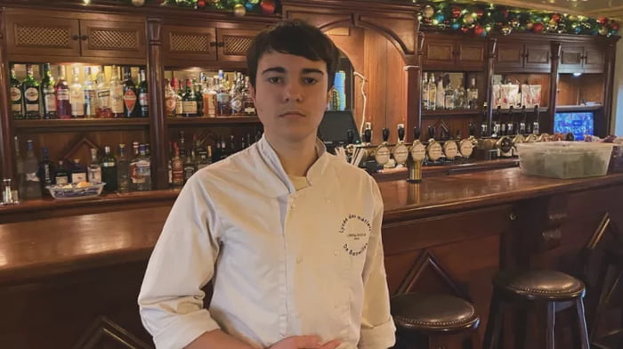 Alan Loren-Guille, 17 years old, French guy who stopped the attack with 2 other people. He grabbed the knife and was injured but did the job. Kuffar united.