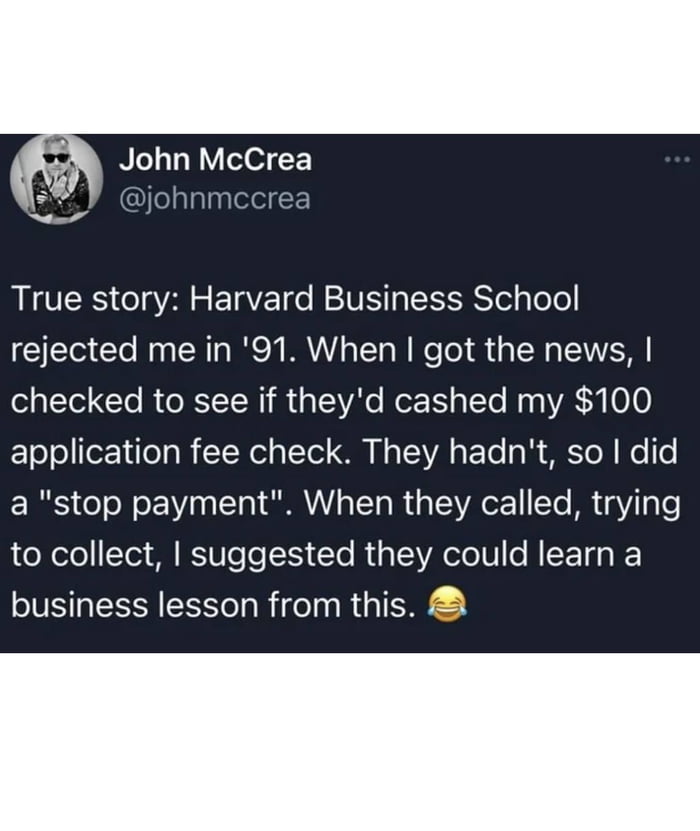Harvard Business School got a lesson in business.