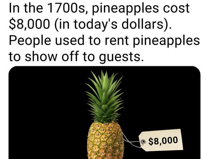 Expensive pineapples