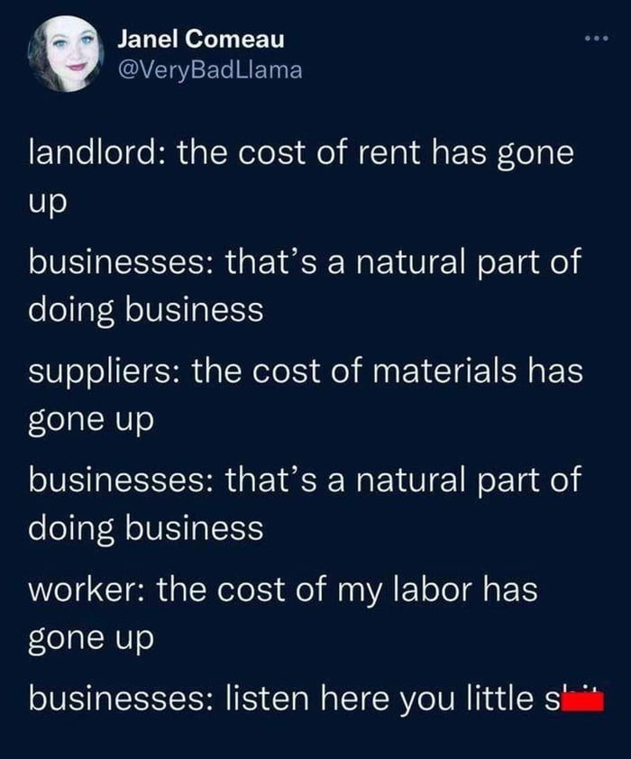 The reality of life.