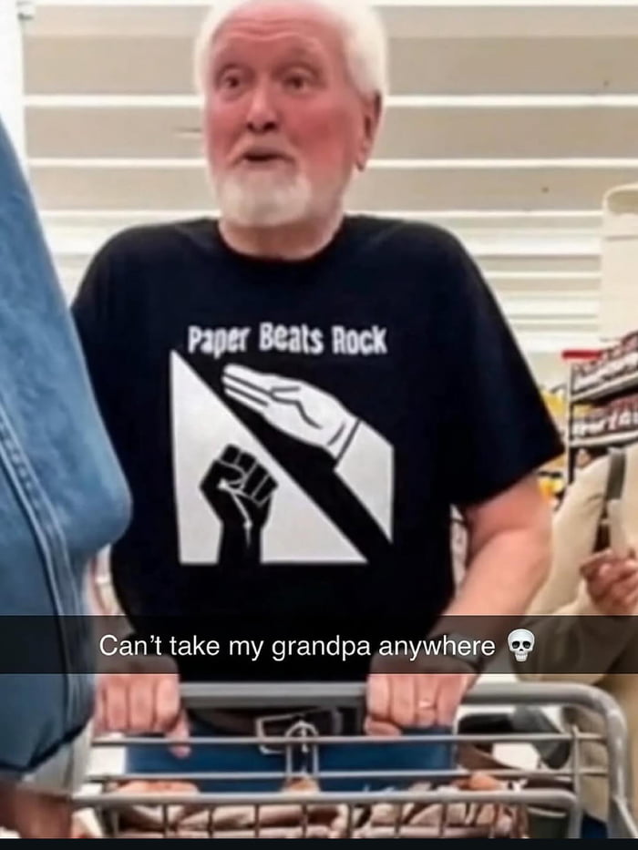 Grandpa's shirt game is strong