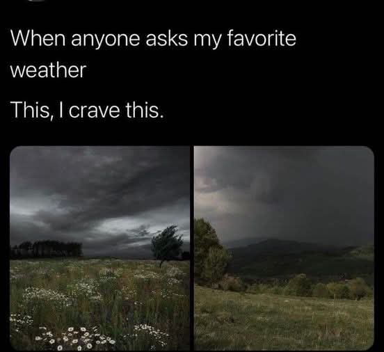 This weather hits different
