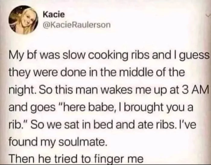 Finger licking good ribs