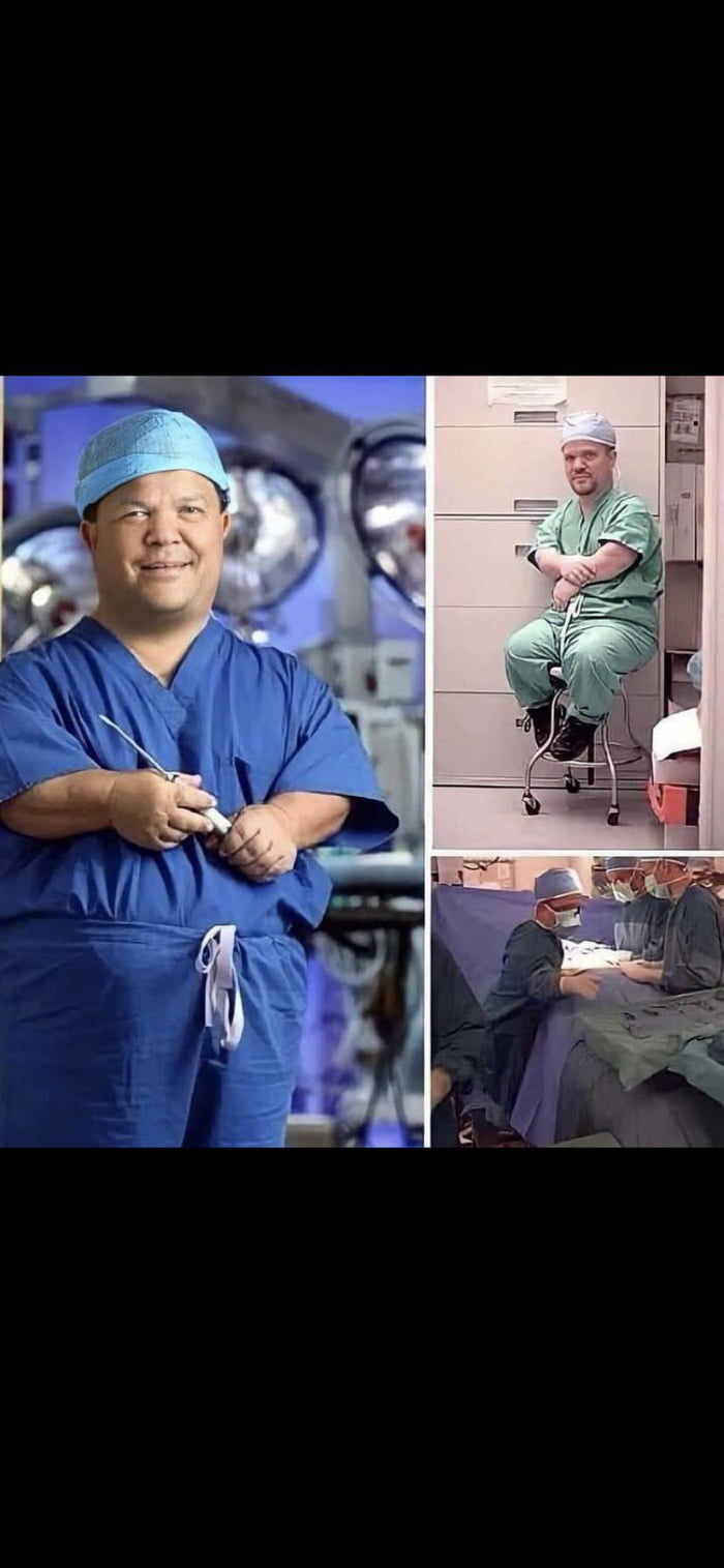 Surgeon Dr. Michael Ain. Medical school refused to accept him several times due to his short stature, and now he is a consultant pediatric orthopedic surgeon at Johns Hopkins!
