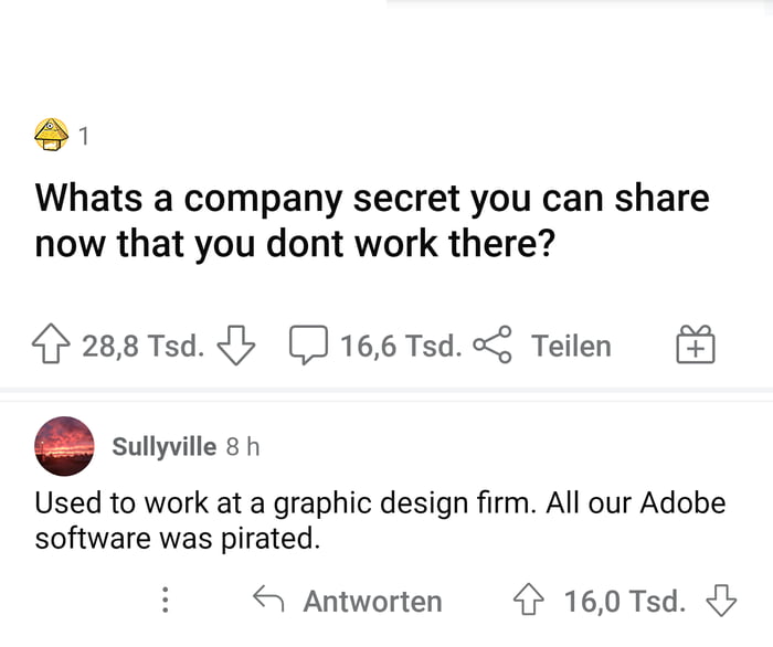 I wonder how common that is in companies 🏴☠️