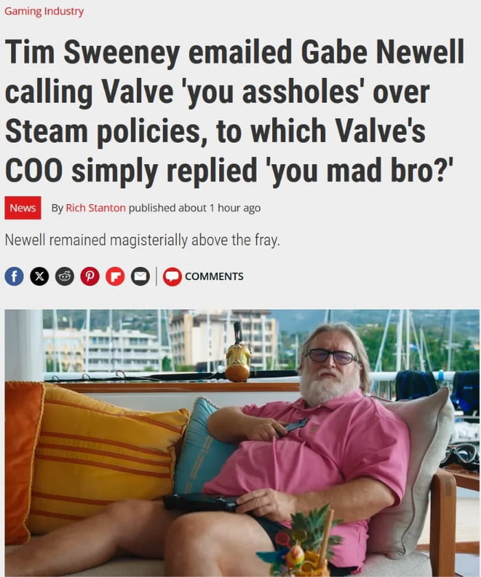 Epic Games CEO might be mad now