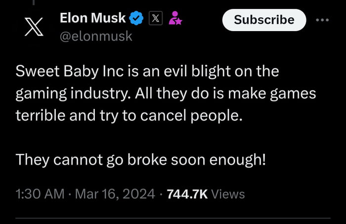 Elon has joined the fight