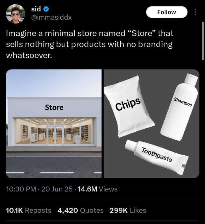 The ultimate in minimalist shopping.