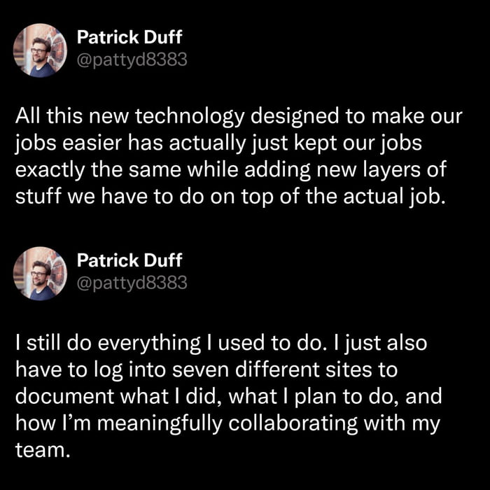 Modern office life in a nutshell