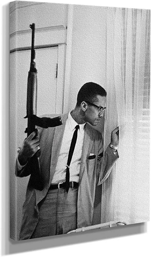 Malcom X peering out of his window after receiving several death threats by the Nation Of Islam after he exposed his former mentor Elijah Muhammad for having children with underage girls. His house was later firebombed and he was later killed on the