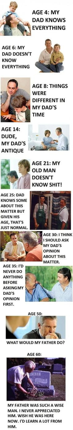 For those who have a good father who's still around, appreciate him while he is.