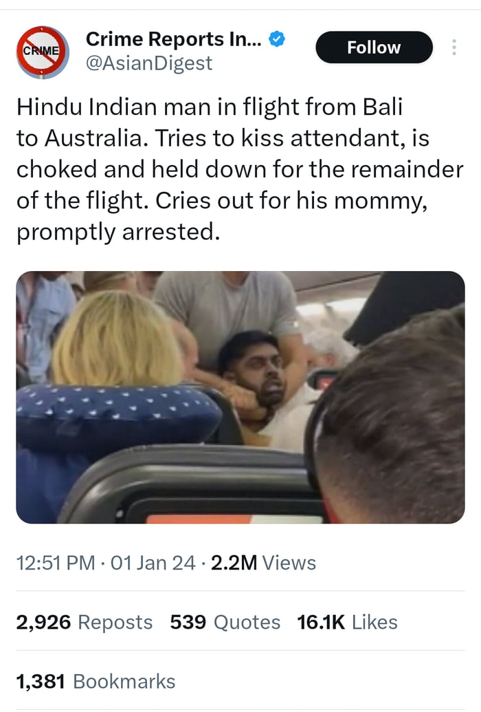 Aussie man on Qantas flight from Bali wrestled to the floor after an alleged assault