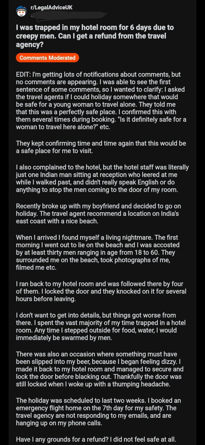 Woman goes on a solo trip to India, wtf.