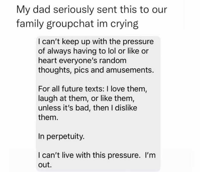 Dad's officially retired from the reaction game