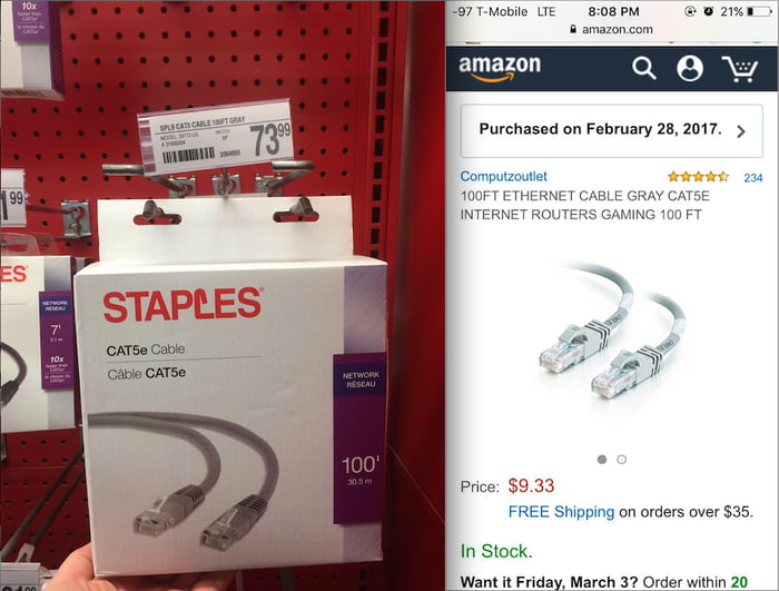 When you prefer to buy things in person, but its not even remotely feasible...