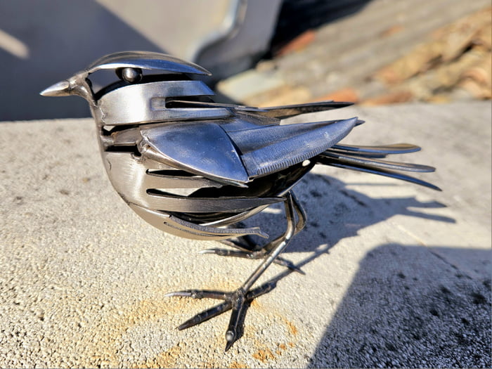 I make steel birds with knives and forks as hobby. Hope you will like it guys ! As least it's not a repost !
