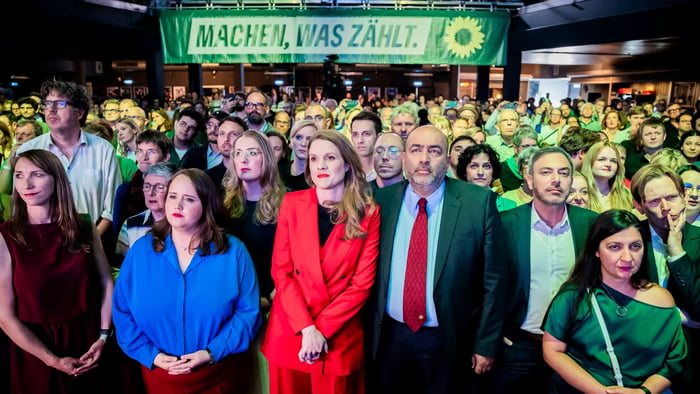 German green party lost almost half their voters in the EU elections - Look at their faces!