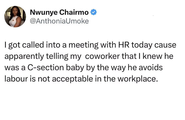 Called into HR for this observation. Worth it
