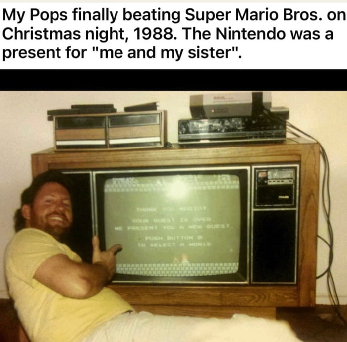 Classic dad move stealing the kids console
