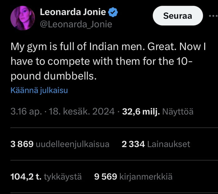 Woman starting to be racist...sigh