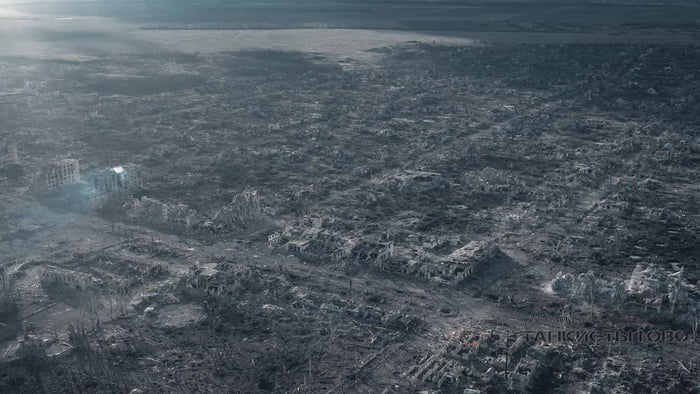 For all those people, who are afraid of nuclear war. This is a Ukrainian city Maryinka, not far from Donetsk. It isn't a nuke result, but systematic missle and artillery attacks.