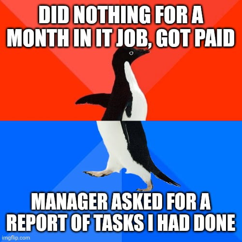 Put in "training and knowledge transfer" in excel and manager agreed with a warning