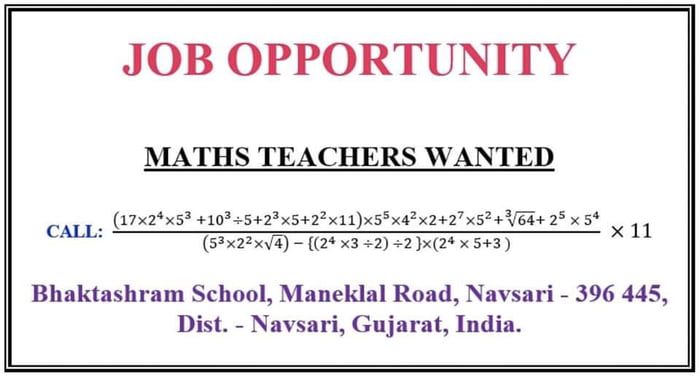 Maths Teacher AD