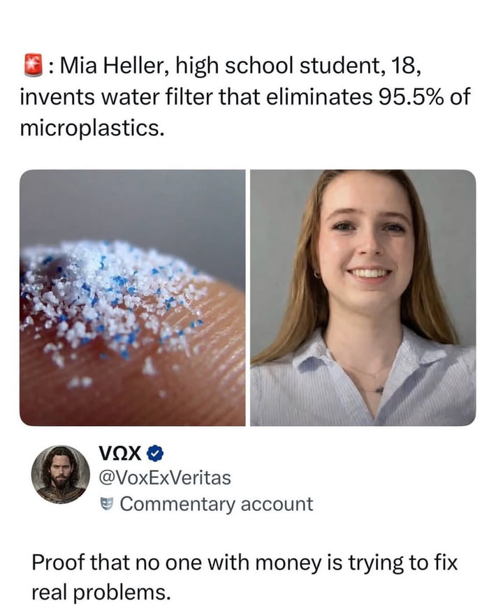 18 and already saving the planet, meanwhile billionaires are busy with space tourism