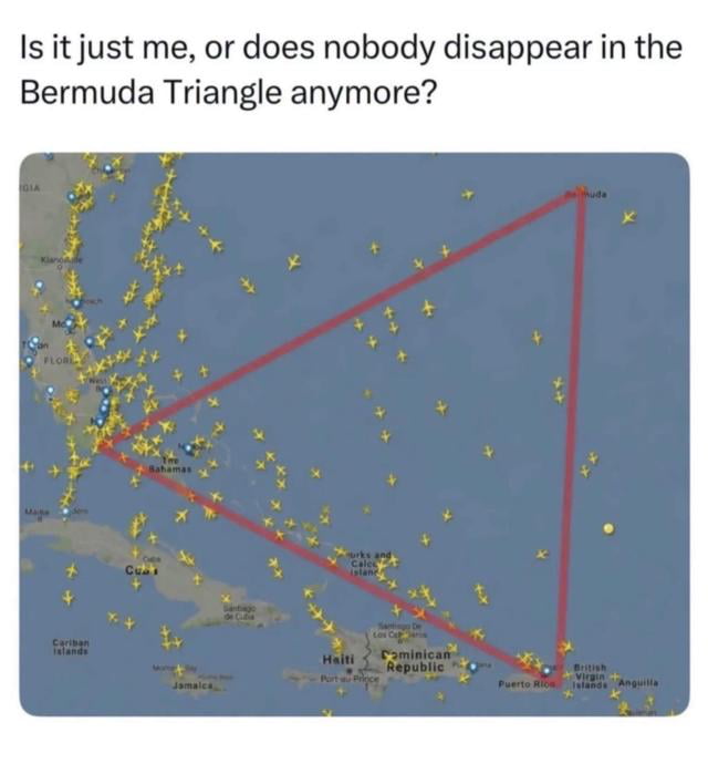 Seriously WTF happened to the Bermuda Triangle? Nobody talks about it anymore Did they solve the problem? Was it Aliens? Was it Atlantis? I need answers Damn it