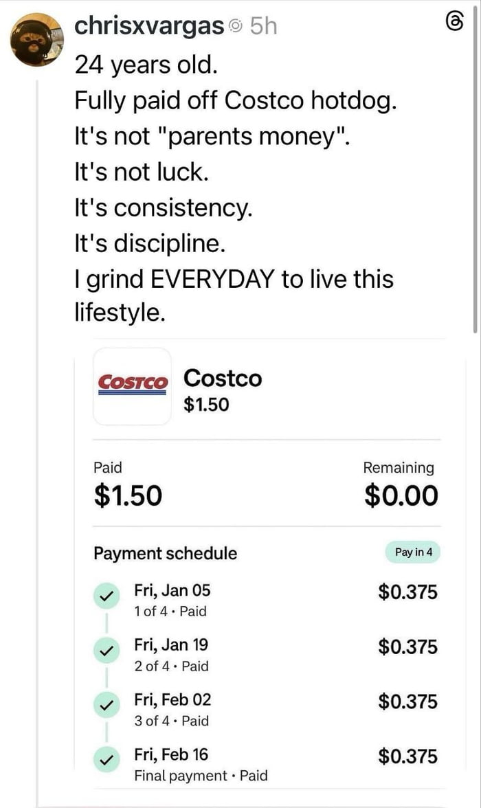 With hard work and discipline you too can live this fabulous life