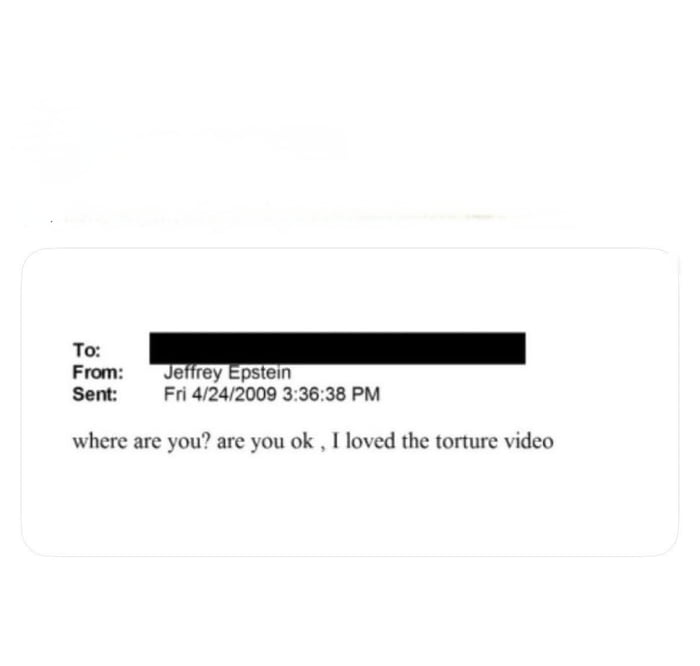 Why is the name of the recipient redacted here? It can't be more obvious that the DOJ is covering up for child trafficers and pedos
