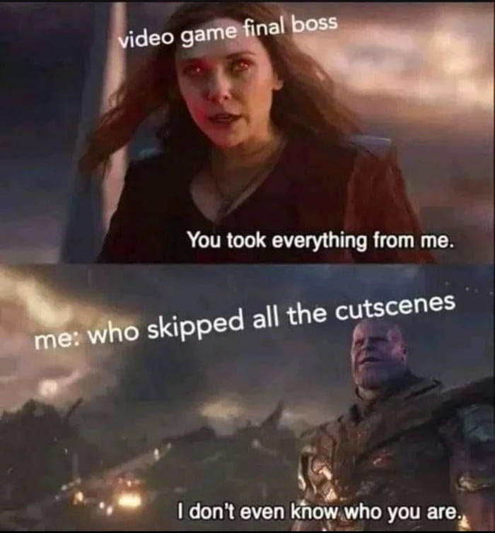 When you skip cutscene in game