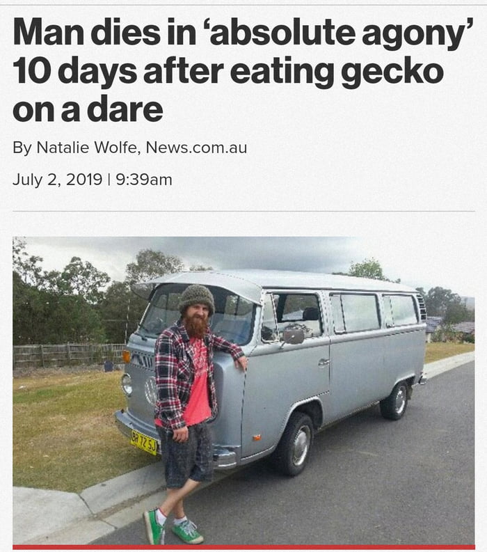 Darwin award nominee...