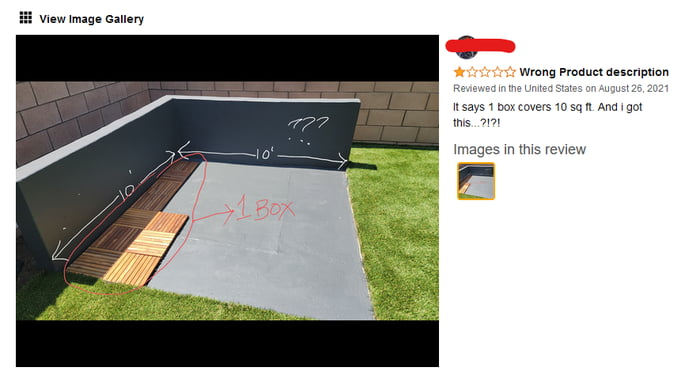 I'd love to know how many square feet she thinks she got.