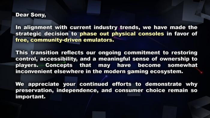 Thank you Sony <3
