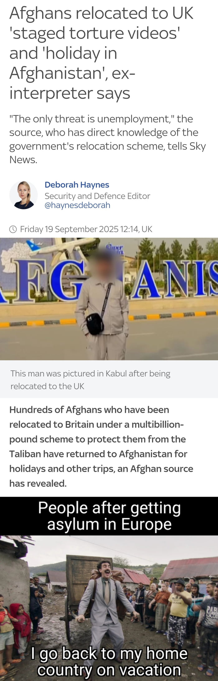 If you can go on vacation to the country you just 'fled' from, you should have your visa revoked.
